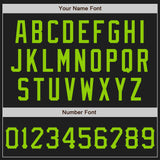 Custom Graffiti Pattern Neon Green-Black 3D Scratch Authentic Baseball Jersey