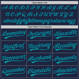 Custom Graffiti Pattern Teal-Navy 3D Scratch Authentic Baseball Jersey