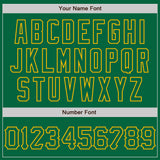 Custom Graffiti Pattern Kelly Green-Gold 3D Scratch Authentic Baseball Jersey