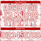 Custom White Red 3D Pattern Design Sailing Boats Authentic Baseball Jersey