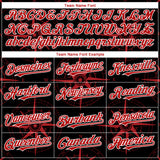 Custom Black Red-White 3D Pattern Design Navigation Compass Authentic Baseball Jersey