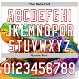 Custom White Red-Yellow 3D Pattern Design Colorful Crocodile Authentic Baseball Jersey