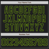 Custom Black Neon Green 3D Pattern Design Abstract Network Authentic Baseball Jersey