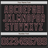 Custom Black Medium Pink 3D Pattern Design Abstract Network Authentic Baseball Jersey