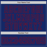 Custom Royal Red 3D Pattern Design Abstract Network Authentic Baseball Jersey