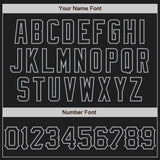 Custom Black Gray 3D Pattern Design Curve Lines Authentic Baseball Jersey
