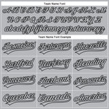 Custom Gray Black 3D Pattern Design Side Panel Stripes Authentic Baseball Jersey