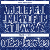Custom Royal Light Blue-White 3D Pattern Design Spider Web Authentic Baseball Jersey