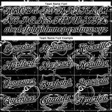 Custom Black White 3D Pattern Design Zodiac Authentic Baseball Jersey