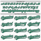 Custom White Kelly Green Gray-Black 3D Pattern Design Curve Solid Authentic Baseball Jersey