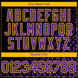 Custom Black Purple-Gold 3D Pattern Design Leopard Print Fade Fashion Authentic Baseball Jersey