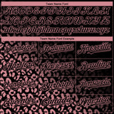 Custom Black Medium Pink 3D Pattern Design Leopard Print Fade Fashion Authentic Baseball Jersey