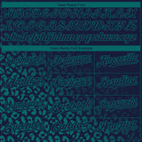 Custom Navy Vintage USA Flag-Teal 3D Pattern Design Leopard Print Fade Fashion Authentic Baseball Jersey