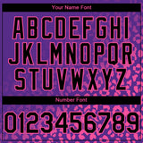 Custom Purple Black-Pink 3D Pattern Design Leopard Print Fade Fashion Authentic Baseball Jersey