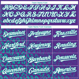 Custom Purple White-Teal 3D Pattern Design Leopard Print Fade Fashion Authentic Baseball Jersey