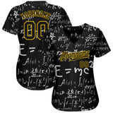 Custom 3D Pattern Design Math Authentic Baseball Jersey