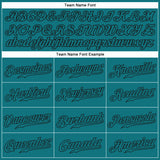 Custom Teal Teal-Black Authentic Baseball Jersey
