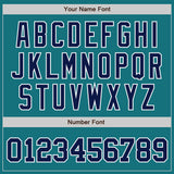 Custom Teal Navy-White Authentic Baseball Jersey