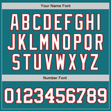 Custom Teal White-Red Authentic Baseball Jersey