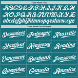 Custom Teal White Authentic Baseball Jersey