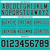 Custom Stitched Aqua Black-White Football Pullover Sweatshirt Hoodie