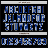 Custom Black Royal-White 3 Colors Arm Shapes Authentic Baseball Jersey