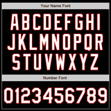 Custom Black White-Red 3 Colors Arm Shapes Authentic Baseball Jersey