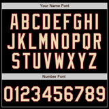 Custom Black City Cream-Crimson 3 Colors Arm Shapes Authentic Baseball Jersey