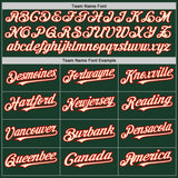 Custom Green Cream-Red 3 Colors Arm Shapes Authentic Baseball Jersey