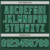 Custom Green Kelly Green-White 3 Colors Arm Shapes Authentic Baseball Jersey