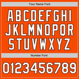 Custom Orange White-Brown 3 Colors Arm Shapes Authentic Baseball Jersey