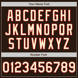 Custom Brown Cream-Red 3 Colors Arm Shapes Authentic Baseball Jersey