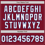Custom Crimson White-Royal 3 Colors Arm Shapes Authentic Baseball Jersey