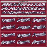 Custom Crimson White-Navy 3 Colors Arm Shapes Authentic Baseball Jersey