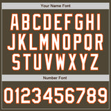 Custom Olive White-Orange 3 Colors Arm Shapes Authentic Salute To Service Baseball Jersey