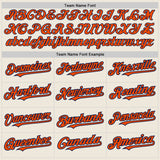 Custom Cream Orange-Navy 3 Colors Arm Shapes Authentic Baseball Jersey