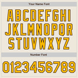 Custom Cream Gold-Brown 3 Colors Arm Shapes Authentic Baseball Jersey