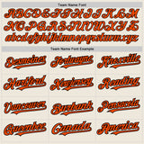 Custom Cream Orange-Black 3 Colors Arm Shapes Authentic Baseball Jersey