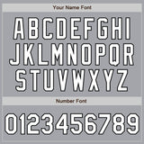 Custom Gray White-Black 3 Colors Arm Shapes Authentic Baseball Jersey