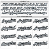Custom White Silver-Black 3 Colors Arm Shapes Authentic Baseball Jersey