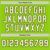 Custom Neon Green White-Brown 3 Colors Arm Shapes Authentic Baseball Jersey