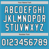 Custom Panther Blue White-Black 3 Colors Arm Shapes Authentic Baseball Jersey