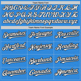 Custom Electric Blue White-Black 3 Colors Arm Shapes Authentic Baseball Jersey