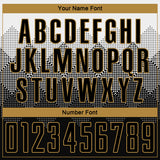 Custom White Black-Old Gold Round Neck Sublimation Basketball Suit Jersey