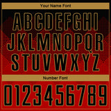 Custom Red Black-Old Gold Round Neck Sublimation Basketball Suit Jersey