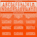 Custom White Orange Round Neck Sublimation Basketball Suit Jersey