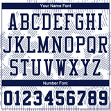 Custom White Navy Round Neck Sublimation Basketball Suit Jersey