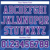 Custom Royal Purple-White Round Neck Sublimation Basketball Suit Jersey