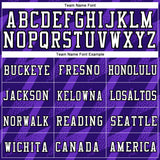 Custom Purple White-Black Round Neck Sublimation Basketball Suit Jersey