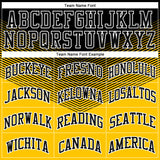 Custom Gold Black-White Round Neck Sublimation Basketball Suit Jersey